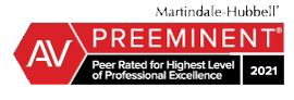 2021 AV Preeminent - Peer Rated for Highest Level of Professional Excellence